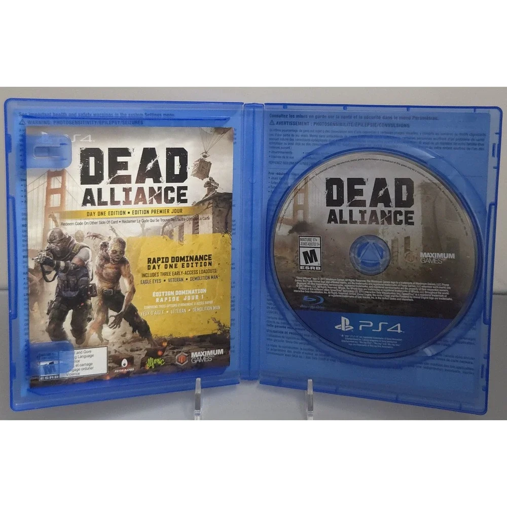 Dead Alliance Day One Edition - PlayStation 4 (PS4) Complete in Box (CIB) Tested